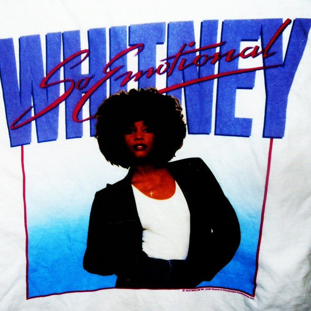 whitney houston so emotional mint xl women tee - bodyguard preachers wife pop